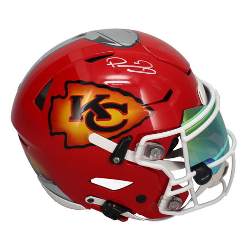 Patrick Mahomes Autographed Chiefs SB 57 Ripped Speed Flex Helmet Beckett