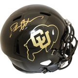 Deion Sanders Autographed Colorado Buffaloes F/S Black Helmet Beckett 49650