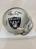 HOWIE LONG SIGNED RAIDERS SPEED MINI HELMET BECKETT QR