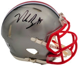 NICK BOSA AUTOGRAPHED OHIO STATE FLASH GRAY SPEED MINI HELMET BECKETT QR 203887