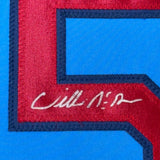 FRAMED Signed WILLIE MCGEE 35x39 St. Louis Blue Jersey JSA COA Auto