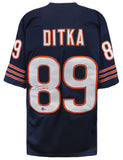 Mike Ditka Signed Navy Custom Football Jersey (In Orange) - (Beckett COA)