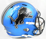 Isaac TeSlaa Autographed Detroit Lions F/S ALT 2024 Speed Helmet- Beckett W Holo