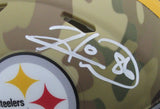 Hines Ward Autographed Camo Alternate Mini Football Helmet Steelers JSA 179779