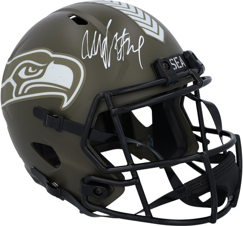 Marshawn Lynch Seahawks Signed Riddell 2022 Salute To Service Replica Helmet