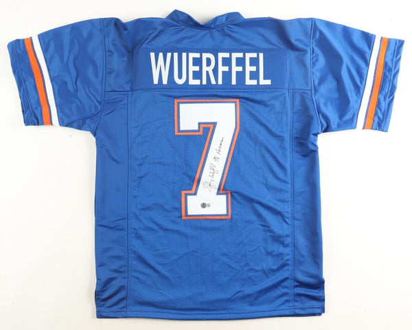 Danny Wuerffel Signed Florida Gators Home Jersey Inscribed 96 Heisman (Beckett)