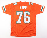 Warren Sapp Signed Miami Hurricanes Jersey (Beckett) 1991 National Champion DT