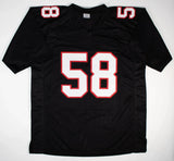 Jessie Tuggle Signed Atlanta Falcons Home Jersey (JSA COA) 5xPro Bowl Linebacker