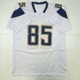 Autographed/Signed Antonio Gates Los Angeles LA White Jersey Beckett COA