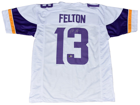 TAI FELTON AUTOGRAPHED MINNESOTA VIKINGS #13 WHITE JERSEY BECKETT