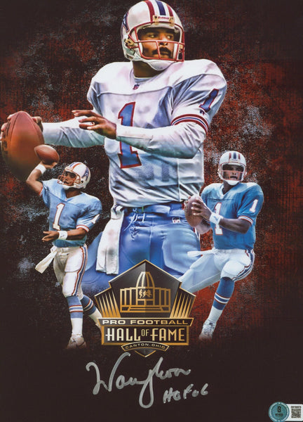 Warren Moon "HOF 2006" Authentic Signed 11x14 Collage Photo BAS Witnessed