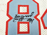 Houston Oilers Run & Shoot Signed White Jersey 5 Sigs Warren Moon Beckett Wit