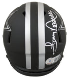 Cowboys Tony Dorsett Signed Eclipse Speed Mini Helmet w/ Silver Sig BAS Witness