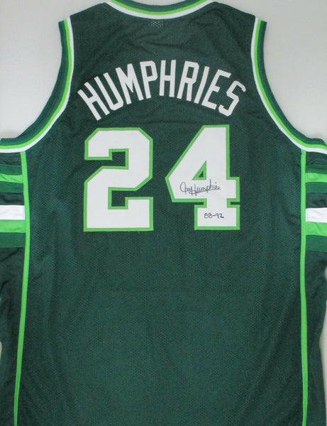 Bucks JAY HUMPHRIES Signed Custom Replica Green Jersey AUTO w/ "88-92"