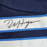 Framed Autographed/Signed DeAndre Hopkins 33x42 Tennessee Blue Jersey JSA COA