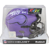 Adrian Peterson Autographed Minnesota Vikings Rave Mini Helmet ROY Beckett 53656