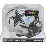 Dak Prescott Autographed Dallas Cowboys Mini Helmet Rave Beckett Witness 50881