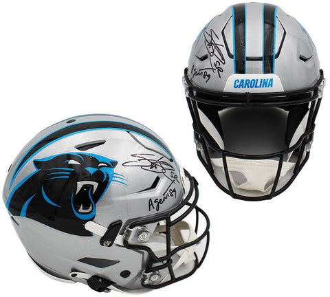 Steve Smith Signed Carolina Panthers Speed Flex Authentic NFL Helmet with 1 Ins.