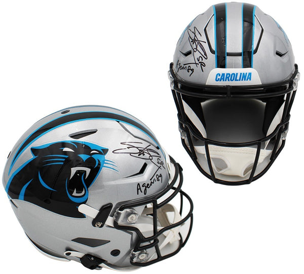 Steve Smith Signed Carolina Panthers Speed Flex Authentic NFL Helmet with 1 Ins.
