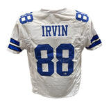 Michael Irvin Autographed/Signed Pro Style Jersey White Beckett 40933