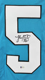 Panthers Luke Kuechly Authentic Signed Blue Framed Jersey Autographed BAS