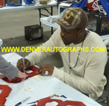 Hakeem Nicks Autographed/Signed Pro Style White XL Jersey DEN 12581