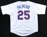 Rafael Palmeiro Signed Texas Ranger Jersey Inscribed 569 HRS/3020 Hits (JSA COA)