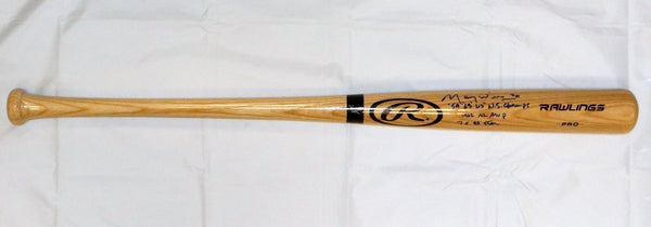 Maury Willis Stats Autographed Blonde Rawlings Pro Baseball Bat- JSA W Auth