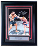 Bo Nickal Signed Framed 8x10 UFC Punch Photo JSA ITP