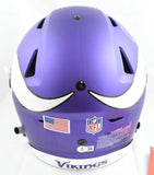 Justin Jefferson Autographed Vikings F/S Speed Flex Helmet - Beckett W Hologram