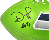 DEVON WITHERSPOON AUTOGRAPHED SEAHAWKS GREEN LOGO FOOTBALL MCS HOLO 221350