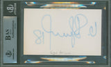 Red Wings Igor Larionov Authentic Signed 3x5 Index Card BAS Slabbed