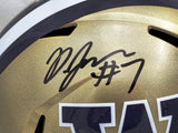 DILLON JOHNSON AUTOGRAPHED WASHINGTON GOLD FULL SIZE HELMET MCS HOLO 222072