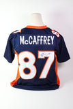 Ed McCaffrey Autographed Denver Broncos Navy Jersey Beckett COA