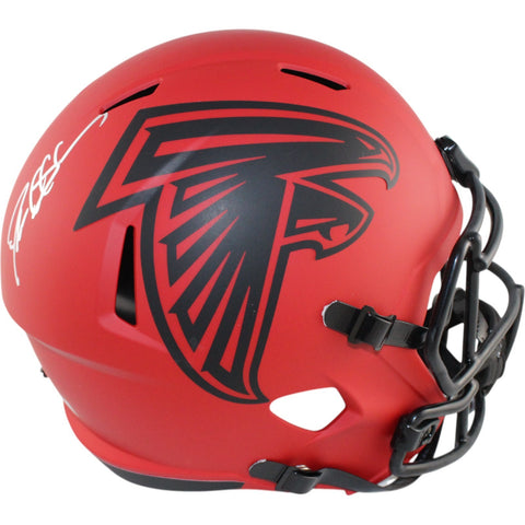 Deion Sanders Autographed Atlanta Falcons F/S Rave Helmet Beckett Witness 51729