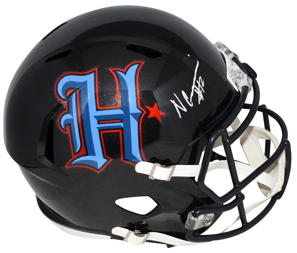 NICO COLLINS AUTOGRAPHED HOUSTON TEXANS H-TOWN FULL SIZE SPEED HELMET BECKETT