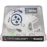 TJ Watt Autographed Pittsburgh Steelers Mini Helmet 24 STS Beckett Witness 50970