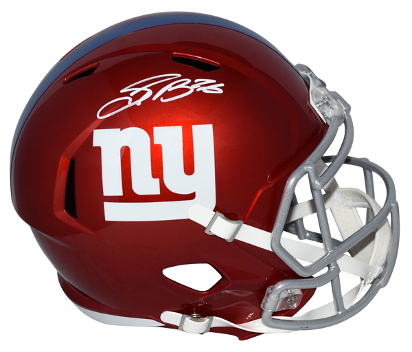 SAQUON BARKLEY SIGNED NEW YORK GIANTS FLASH FULL SIZE SPEED HELMET BECKETT