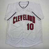 Autographed/Signed Edwin Encarnacion Cleveland White Baseball Jersey JSA COA