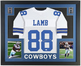 Ceedee Lamb Signed Cowboys 35"x43" Framed Jersey (JSA) 2020 1st Round Pk / WR