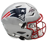 AJ Brown Signed New England Patriots Speed Flex Authentic NFL Helmet