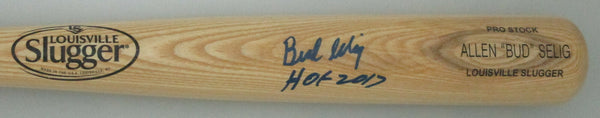 Brewers BUD SELIG Signed Louisville Slugger Name Engraved Blonde Bat AUTO JSA