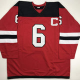 Autographed/Signed ANDY GREENE New Jersey Red Jersey PSA/DNA COA Auto