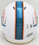 ZACH THOMAS AUTOGRAPHED DOLPHINS WHITE SPEED MINI HELMET HOF 2023 BECKETT 215335