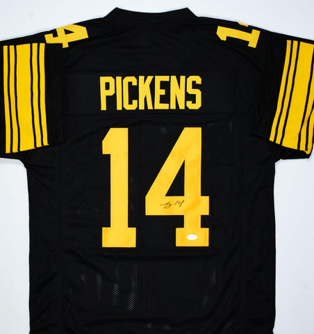 George Pickens Autographed Black Pro Style Jersey Yellow # - JSA *Black
