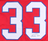 Dion Lewis Signed Patriots Jersey (JSA) 3 Touchdowns in 1 Playoff Game 01/15/17