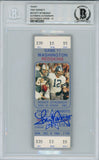 Tony Dorsett Autographed/Signed 12/9/1984 vs Redskins Ticket Beckett Slab 39191