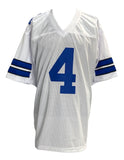 Dak Prescott Dallas Signed White Football Jersey BAS ITP