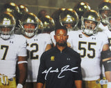 Marcus Freeman Coach Notre Dame Signed/Autographed 11x14 Photo Beckett 204931