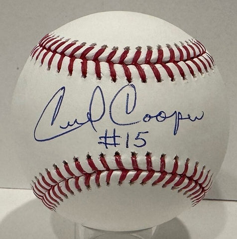Milw Brewers All Star CECIL COOPER #15 Signed Official MLB Baseball AUTO - BAS
